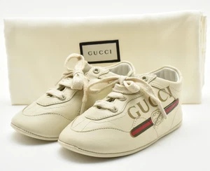 Gucci Rhyton Baby erste Schuhe Leder elfenbein Größe 19 Kleinkind UK3 US3,5 119 mm 4,6 Zoll - Bild 1 von 16