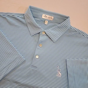 Peter Millar Summer Comfort Rolling Hills Club PA Mens XL Teal Green Polo Shirt - Picture 1 of 6