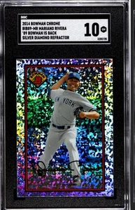 2014 Bowman Cromo Mariano Rivera Yankees Argento Diamante 1989 Rifrattore Sgc 10 - Foto 1 di 2