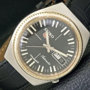 VINTAGE SEIKO 5 AUTOMATIC 6119C JAPAN MENS BLACK COLOR DIAL WATCH a433822-a - Picture 1 of 10