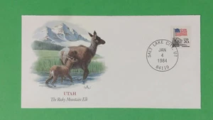 Baby Wildlife - Rocky Mountain Elk - Fleetwood Cachet - Jan. 4, 1984 - VGC - Picture 1 of 2