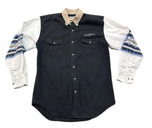 Express Riders Herren Hemd Western Cowboy Azteken Rodeo Langarm Large Vintage - Bild 1 von 11