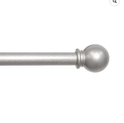 2- Mainstays Adjustable  48”-84” Nickel Ball Curtain Rod Nickel 5/8” New - Image 1 of 4