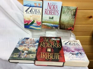 6 BOOKS by Nora Roberts: 2 Hardback and 4 Paperback, Tribute,Sky, Search,Truly + - Picture 1 of 10