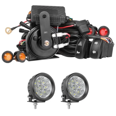 For Yamaha Wolverine RMAX2 RMAX4 X2 1000 X4 UTV Turn Signal Kit 3.5"Round Lights - Image 1 of 4