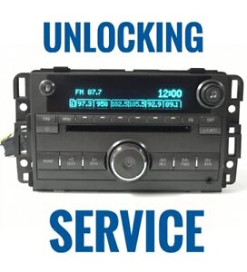 UNLOCKING SERVICE GM Radio CD Players Impala Malibu HHR ION AURA EQUINOX “U003”
