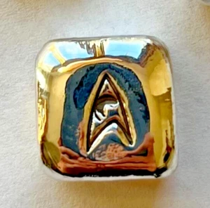 10g SILVER .999 one STAR TREK SPOCK logo hand poured bar 99.9% YOU GET JUST ONE! - Picture 1 of 6