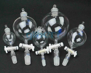 125/250/500/1000ml Joint Ball Shaped Lab Separatory Funnel With PTFE Stopcock - Picture 1 of 5