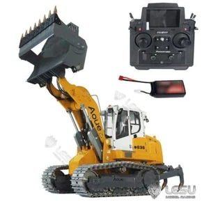 In Stock 1/14 LESU Hydraulic RC Loader Rear Hook RTR Light Sound PL18EV 636 - Photo 1/12