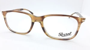 Persol PO3213-V 1085 Striped Brown Eyeglasses Frames 53-18~145 (Discontinued) - Picture 1 of 11