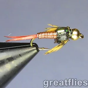 1 dozen (12) - Copper John - Bead Head - Picture 1 of 1