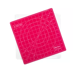 Der gesteppte Bär 360° drehbare selbstheilende Schneidematte 12 Zoll x 12 Zoll - pink - Bild 1 von 4