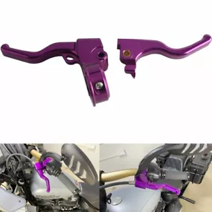 Purple Handle Brake Clutch Levers For Harley Sportster Forty Eight Iron 883/1200 - Foto 1 di 9