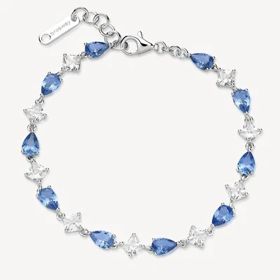 BRACCIALE DA DONNA CON ZIRCONI IN ARGENTO 925 BROSWAY FANCY FFB111 FREEDOM BLUE - Immagine 1 di 4