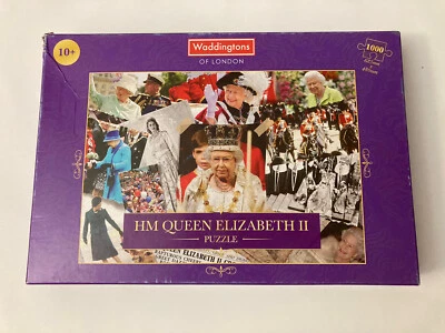 HM Queen Elizabeth II 1000 pc Montage Jigsaw Puzzle by Waddingtons & Poster - Image 1 of 4
