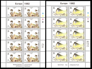Gibraltar 451-52 **,Kleinbogen CEPT 1982-Historische Ereignisse, postfrisch - Picture 1 of 1