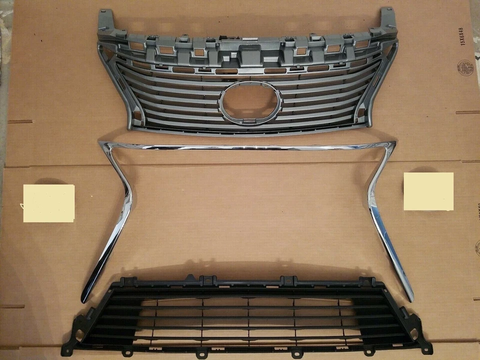 Parachoques delantero 3 piezas LEXUS ES350 ES300H 2013-2015 rejilla inferior superior borde cromado NUEVO Foto 1 de 1