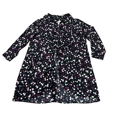 Lane Bryant floral twist front button up shirt dress size 20 New - Image 1 of 4