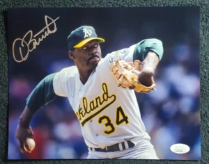 Oak Athletics World Series Champ DAVE STEWART Signed 8x10 photo (AU) JSA/COA - Picture 1 of 6