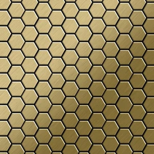 Mosaico azulejo macizo metal titanio cepillado oro 1,6 mm fuerte miel-Ti-GB - Imagen 1 de 3