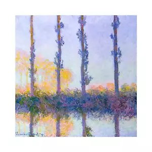 Claude Monet, The Four Trees, 1891, Lustre Canvas Print, 30" x 30" - Picture 1 of 10