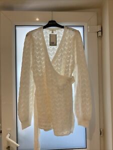 Mama H & M Cream Lace Knit - Maternity Nursing Top - New with Tags - Medium