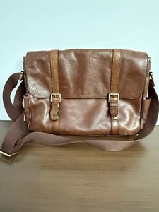 Fossil Miles Leather Work Bag EUC - Picture 1 of 17