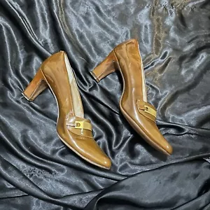 Vintage Custom Made Heeled Loafer 9.5 Hand Made Cobbler - Picture 1 of 5