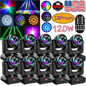 18Prism 150W LED Moving Head Spot Light Beam Gobo Stage Lighting Dj Disco Show - Picture 1 of 16