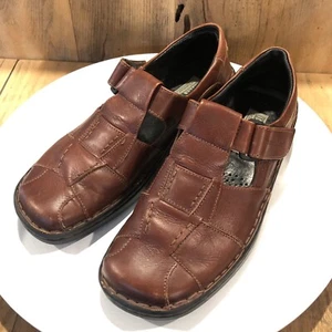 Josef Siebel Shoes Womens Brown Leather Size 7.5 US 36 EU European Comfort Flat - Picture 1 of 17