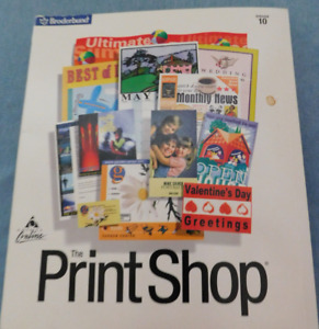 Broderbund The Print Shop Deluxe Version 10 For Windows 1999--9 disks