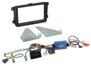 2 DIN radio installation kit suitable for Skoda Yeti from 2009 black incl Canbus + LFB - Picture 1 of 1