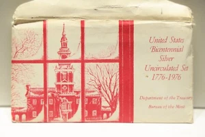 1976 40% RED pack Silver Bicentennial 3 Coin U.S. Mint Set - Picture 1 of 4