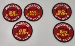 Lot Of 5 Vtg Winchester Gun Club 25/50 Skeet Patches Original Winchester Patches - Picture 1 of 4