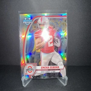2024 Bowman University cromo - refractor Emeka Egbuka #70 (RC) - Imagen 1 de 2