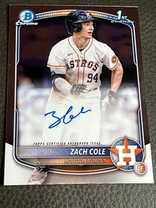 2025 Bowman Chrome Zach Cole Auto 1st Bowman #CPA-ZC - Houston Astros - Picture 1 of 2