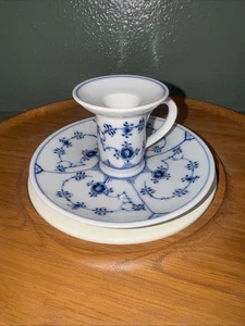 Royal Copenhagen ~ blu scanalato ~ portacandele con manico ~ 1 / 2307 - Foto 1 di 21