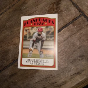 Lou Brock 2021 Topps Heritage Baseball Flashbacks #BFBLB St. Louis Cardinals - Picture 1 of 2