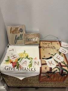 Fall Thanksgiving Harvest Home Decor Lot holiday decorations - Picture 1 of 6
