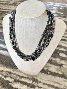 Handcrafted Vintage Multi Strand Beaded Necklace*** - Picture 1 of 3