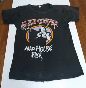 Camiseta de concierto pequeña original de colección Alice Cooper Mad House Rock World Tour 1979 - Imagen 1 de 22