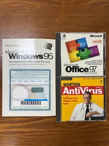 Microsoft Office 97 Pro, Norton AntiVirus Version 5.0, Windows 95 Cert Book - Picture 1 of 2