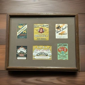 VTG Jack Daniel’s Whiskey Label Art Framed Bar Wall Decor 19.5x15.75 - Picture 1 of 15