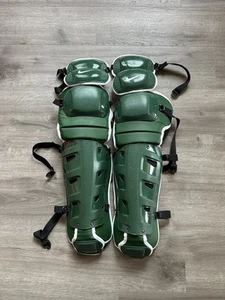 Nike Vapor Pro Catchers Leg Guards Baseball Green Black PBP512-336 Adult 19” - Picture 1 of 7