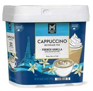 Mezcla de bebidas de capuchino de vainilla francesa Member's Mark (48 onzas) (paquete de 2) - Imagen 1 de 3