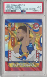 2023 Canvas Marketing Stephen Curry x Louis Wes - Three Point Record PSA 9 - Picture 1 of 2