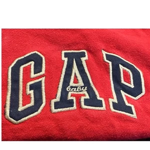 Vintage Baby GAP Sweatshirt 18-24 Mos Red Toddler Y2K 90s Cotton Crewneck Preppy - Picture 1 of 7