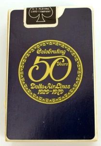 Baraja de cartas Delta Air Lines 50 aniversario 1929-1979 - Imagen 1 de 2