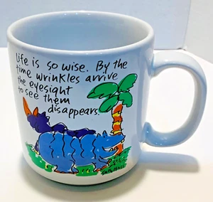 Vintage Applause - Kaffeetasse ""Life is So Wise"" Falten Sally Huss 10 Unzen weiß - Bild 1 von 5