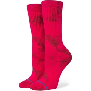 Stance Damen Magenta Pink Crew Baumwolle Mittelpolster Reißverschluss Freizeit Socken Gr. M 8-10,5 - Bild 1 von 1